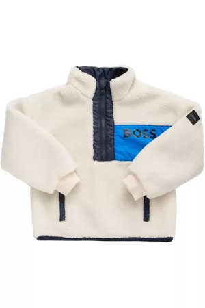 HUGO BOSS Boys Fleece Jackets - Teddy Tech Fleece Jacket W/ Logo
