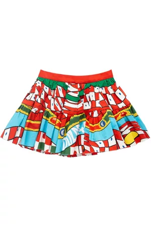 Majolica-print technical jersey short skirt in Multicolor for for Women