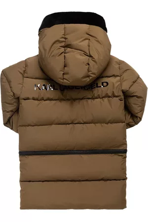 Karl Lagerfeld Boys Puffer Jackets - Logo Recycled Nylon Puffer Coat