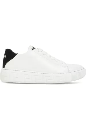 VERSACE Girls Sneakers - Logo Leather Lace-up Sneakers