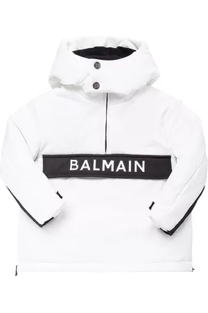 Balmain Girls Ski Suits - Padded Nylon Ski Jacket W/logo
