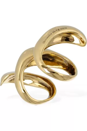 Alexander McQueen Women Rings - Twisted Brass Ring