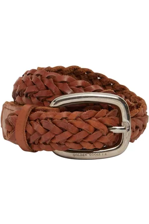 Houston belt in brown braided leather