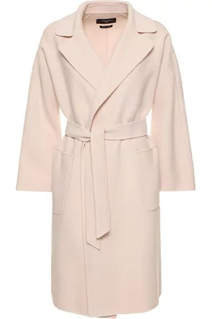 Max Mara Women Belted Coats - Rovo Wool Double Belted Midi Coat