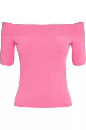 Alexander McQueen Women Strapless Tops - Viscose Blend Off-the-shoulder Top