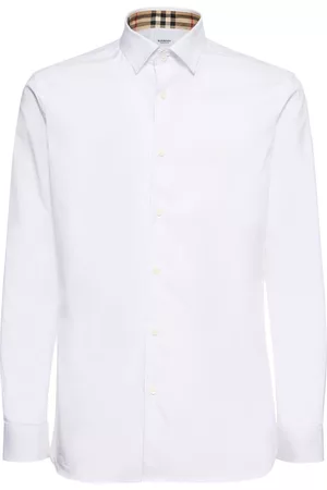 Burberry Men Shirts - Sherfield Cotton Shirt W/ Check Inserts