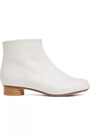 Maison Margiela Girls Ankle Boots - Tabi Leather Ankle Boots