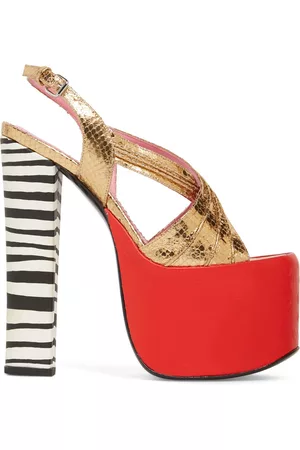 Dsquared2 Women Leather Sandals - 170mm Evening Faux Leather Sandals