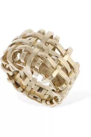 Burberry Women Rings - Check Open Cage Ring
