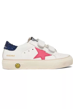 Golden Goose Girls School Shoes - May School Leather Strap Sneakers