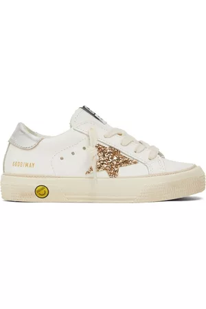 Golden Goose Girls Sneakers - May Leather Lace-up Sneakers