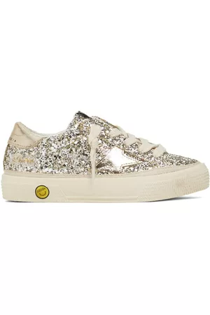 Golden Goose Girls Sneakers - May Glittered Lace-up Sneakers