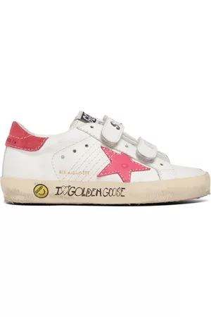 Golden Goose Girls School Shoes - Old School Leather Strap Sneakers