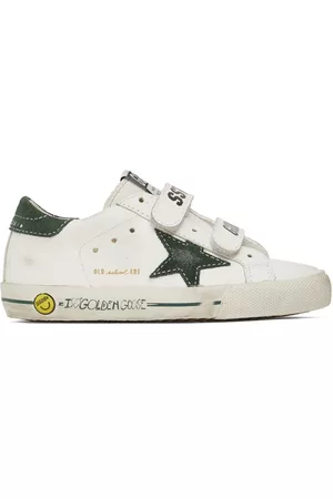 Golden Goose Girls School Shoes - Old School Leather Strap Sneakers