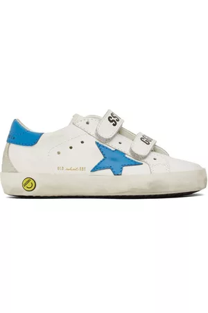 Golden Goose Girls School Shoes - Old School Leather Strap Sneakers