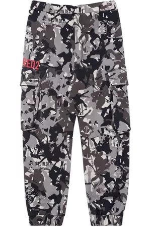 Dsquared2 Boys Pants - All Over Print Cotton Jersey Sweatpants