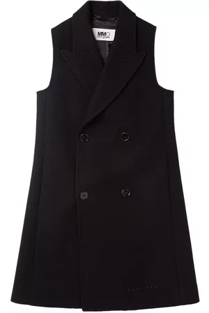 Maison Margiela Girls Coats - Wool Blend Sleeveless Coat