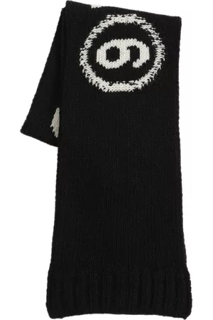 Maison Margiela Girls Winter Scarves - Logo Intarsia Wool Blend Scarf