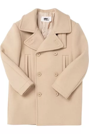 Maison Margiela Girls Coats - Wool Blend Double Breasted Coat