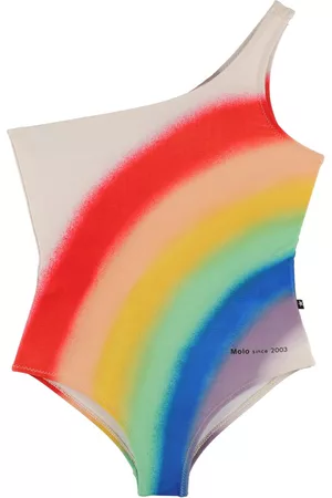Molo Girls Swimsuits - Rainbow Recycled Poly One Piece Swimsuit