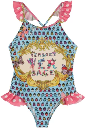 VERSACE Girls Swimsuits - Printed One Piece Swimsuit