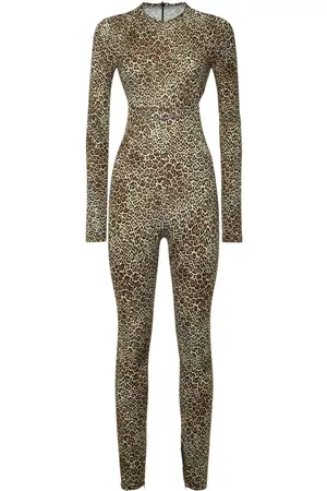 Dsquared2 Women Jumpsuits - Leopard Print Jersey Cutout Jumpsuit