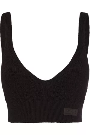 Dsquared2 Women Crop Tops - Ribbed Wool Knit Crop Top