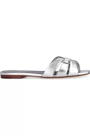 Saint Laurent Women Leather Sandals - 10mm Tribute Leather Mule Sandals