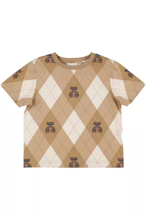 Burberry Girls T-Shirts - Rhombus Print Cotton Jersey T-shirt