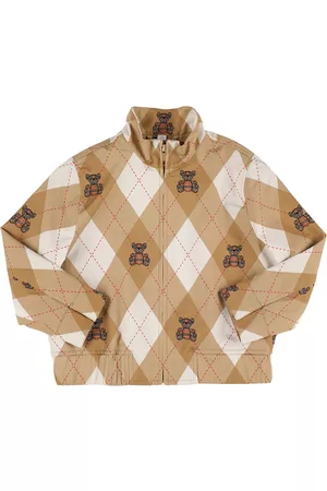 Burberry Girls Jackets - Rhombus Print Cotton Jacket