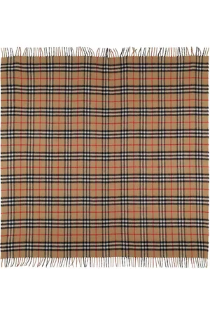 Burberry Girls Accessories - Check Intarsia Cashmere Blanket