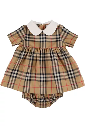 Burberry Girls Graduation Dresses - Check Print Cotton Blend Dress