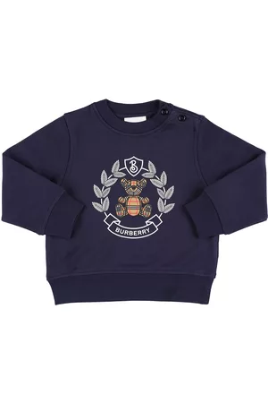 Burberry Boys Sweatshirts - Logo Printed Cotton Sweatshirt