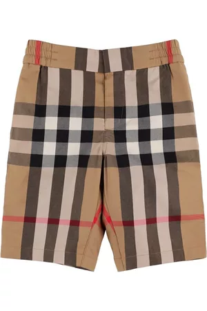 Burberry Boys Shorts - Check Print Cotton Shorts