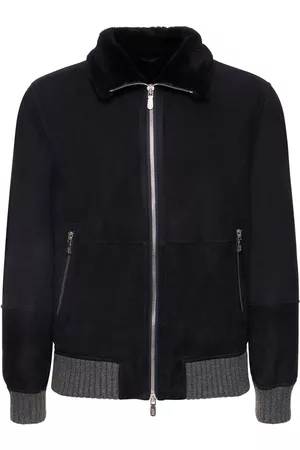 Brunello Cucinelli Men Leather Jackets - Suede Zip Up Jacket