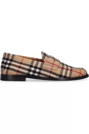 Burberry Men Loafers - Hackney Check Wool Loafers