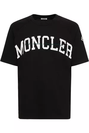 Moncler Men T-Shirts - Logo Detail Cotton Jersey S/s T-shirt