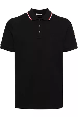 Moncler Men Polo T-Shirts - Logo Cotton Polo Shirt
