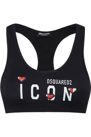Logo cotton jersey bra top - Dsquared2 - Women
