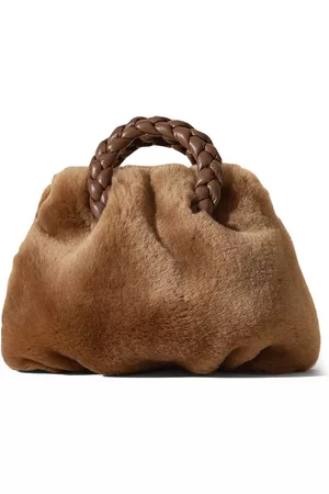 Hereu Bombon Shearling Top-handle Bag in Brown