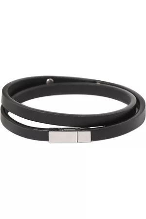 A-CROCLE Man: Cuff bracelet in croc-effect leather