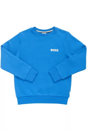 BOSS - Blue Gradient Monogram Cotton Jumper