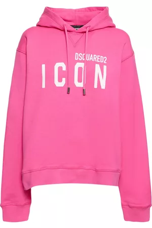 Dsquared2 Icon Splatter Cotton Jersey Hoodie In Black