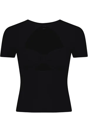 Black Cutout balloon-sleeve jersey jumpsuit, Giambattista Valli