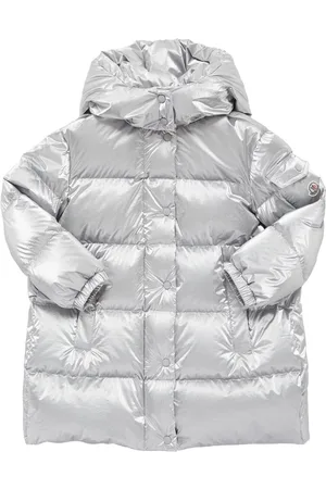 In The Mix Denim Shiny Puffer in Silver