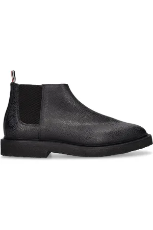 Thom Browne Lace-Up Tweed Ankle Boots - Black