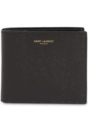 Saint Laurent Black Leather Bifold Money Clip Wallet Saint Laurent Paris
