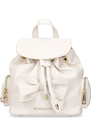 Monnalisa embossed-logo Shoulder Bag - White