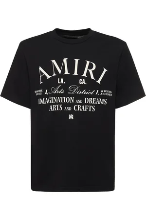 AMIRI Logo-Print Distressed Cotton-Jersey T-Shirt for Men