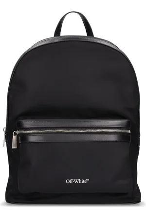 Luxury backpack - Off-White gray backpack with iconic arrows on the front.